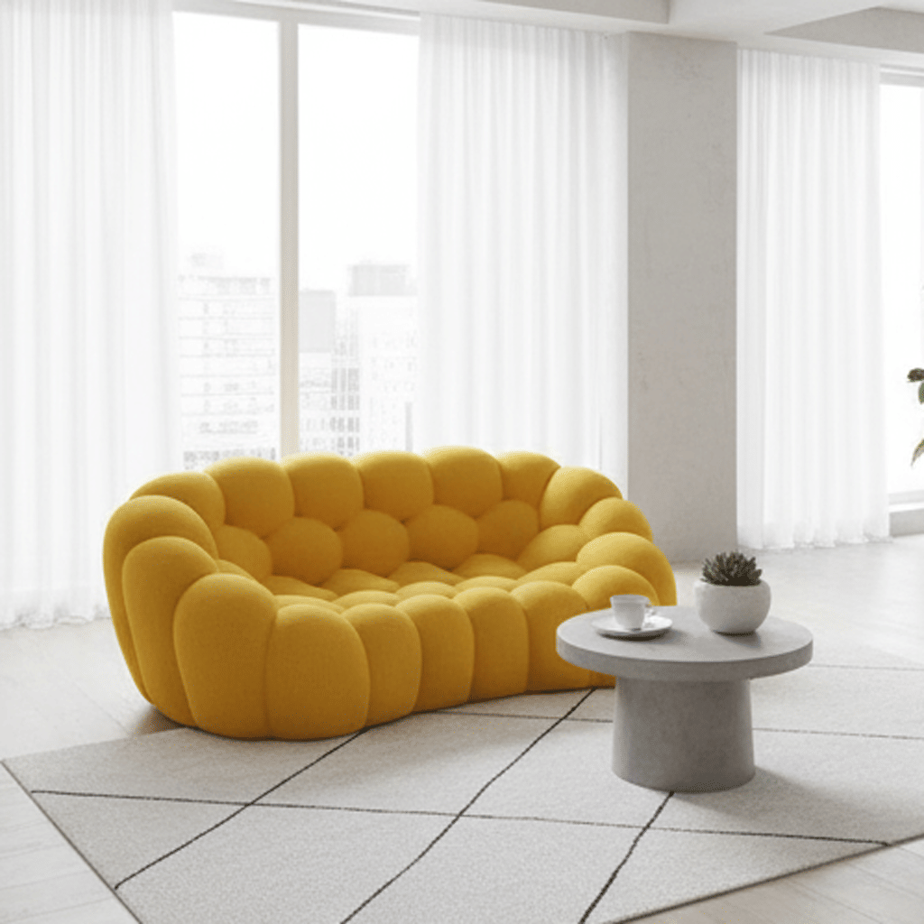 Canapé Cocoon Signature — Jaune Safran (3 places)